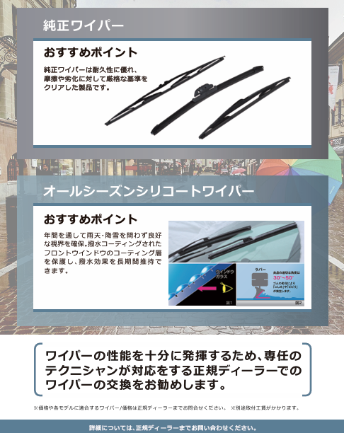 ワイパー交換のご案内